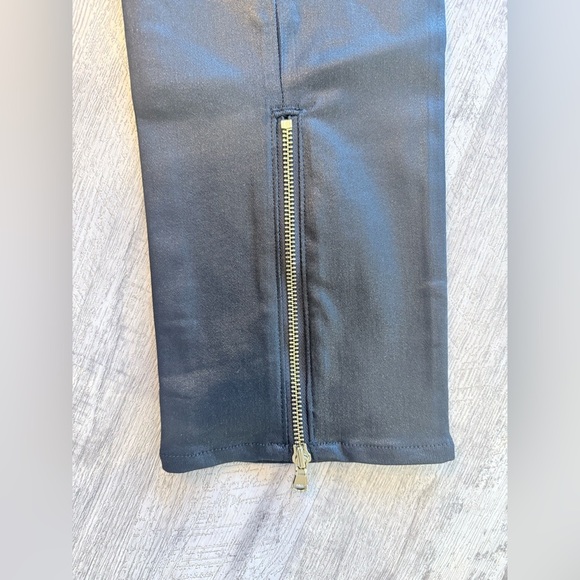 L’Agence Ginny High-Waisted Coated Jeans with Back Gold Zipper Detail NEW - Picture 7 of 16